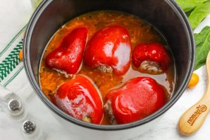 Замороженные фаршированные перцы в мультиварке Замороженные фаршированные перцы в мультиварке