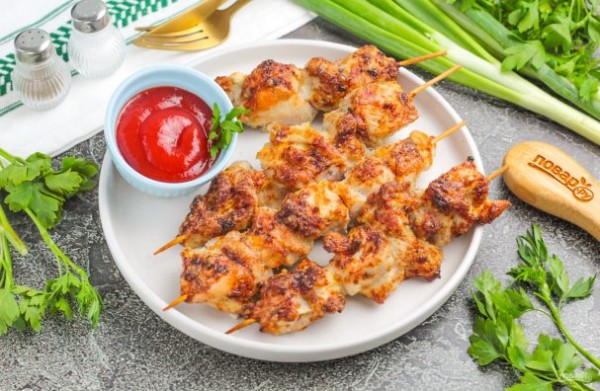 Шашлык из индейки в аэрогриле