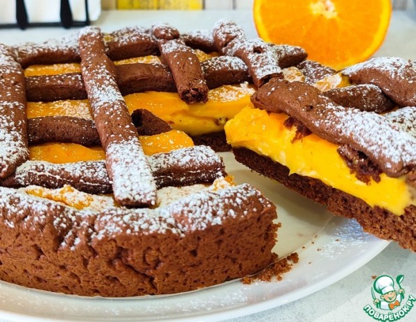 Шоколадный пирог с апельсиновым кремом Шоколадный пирог с апельсиновым кремом