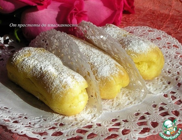 Эклеры с лимонным кремом Эклеры с лимонным кремом