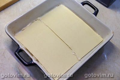 Лазанья с фаршем и кабачками