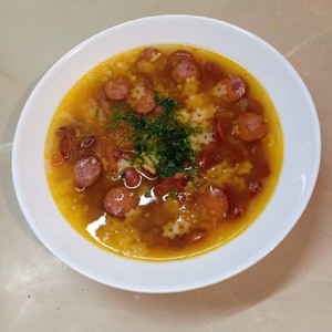 Итальянский суп с фасолью и сосисками Итальянский суп с фасолью и сосисками