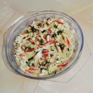 Куриное филе с перцем в сливках