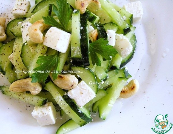 Огуречный салат с фетой Огуречный салат с фетой