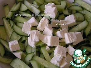 Огуречный салат с фетой Огуречный салат с фетой