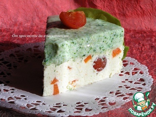 Торт-мусс с курицей и шпинатом Торт-мусс с курицей и шпинатом