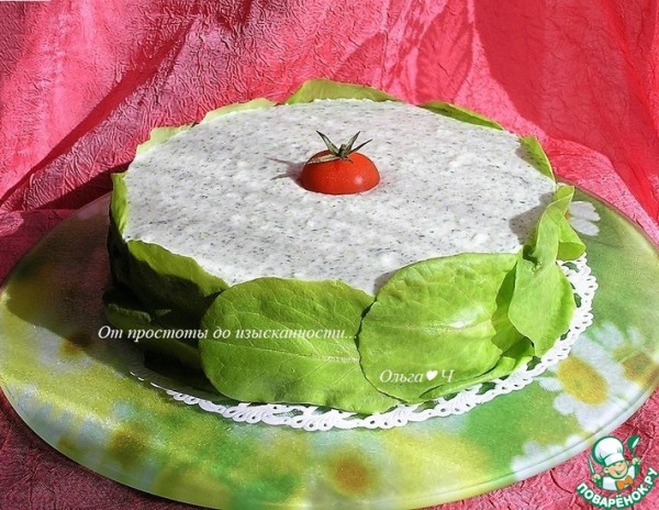 Торт-мусс с курицей и шпинатом Торт-мусс с курицей и шпинатом