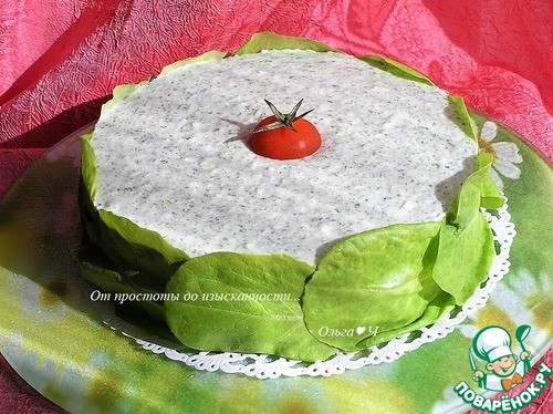 Торт-мусс с курицей и шпинатом Торт-мусс с курицей и шпинатом