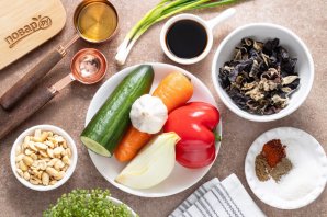 Закуска с древесными грибами и арахисом Закуска с древесными грибами и арахисом