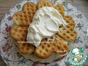 Вафельный торт с маскарпоне и киви
