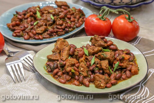 Лобио из красной фасоли с мясом