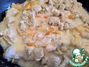 Курица с болгарским перцем в сливочном соусе Курица с болгарским перцем в сливочном соусе