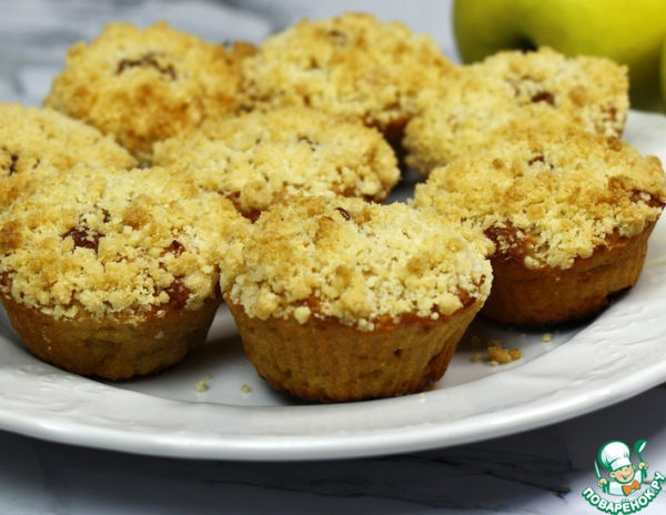 Яблочные кексы с вареной сгущенкой Яблочные кексы с вареной сгущенкой