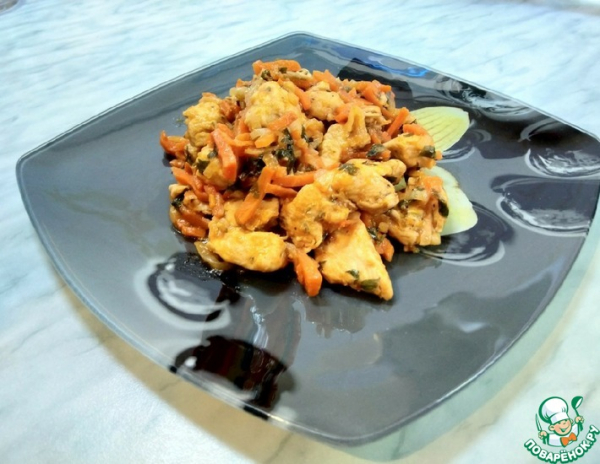 Курица с морковью и розмарином Курица с морковью и розмарином