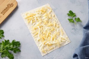 Лаваш с сыром в аэрогриле