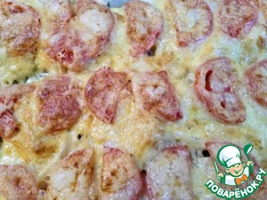 Курица запечённая с помидорами и сыром Курица запечённая с помидорами и сыром