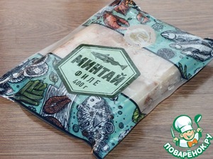 Минтай с зажаркой под соусом