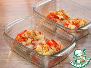 Минтай с зажаркой под соусом