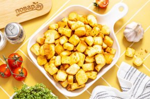 Сухарики с чесноком в духовке Сухарики с чесноком в духовке