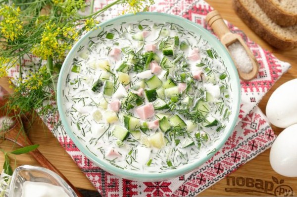 Окрошка на лимонной кислоте Окрошка на лимонной кислоте