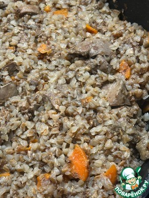 Гречневая каша с куриной печенью