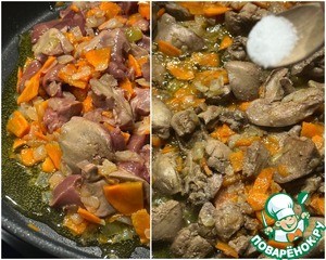 Гречневая каша с куриной печенью