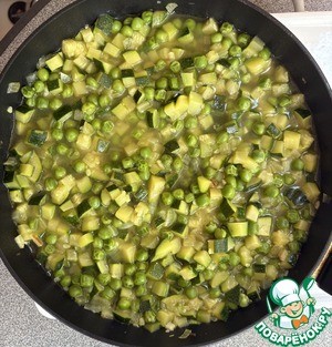 Холодный суп из цуккини и горошка