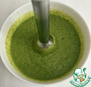 Холодный суп из цуккини и горошка