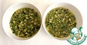 Холодный суп из цуккини и горошка