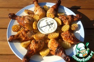 Куриные ножки с картошкой из тандыра