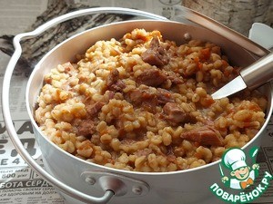 Перловая каша с индейкой "Полевая кухня" Перловая каша с индейкой "Полевая кухня"