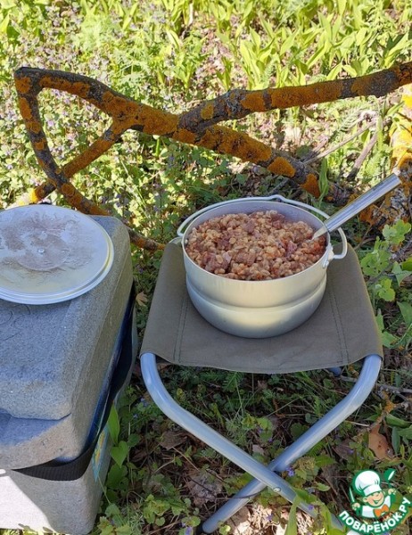 Перловая каша с индейкой "Полевая кухня" Перловая каша с индейкой "Полевая кухня"