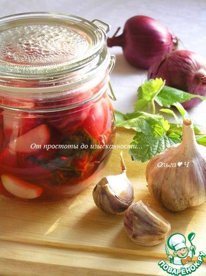 Маринованные овощи с мелиссой Маринованные овощи с мелиссой