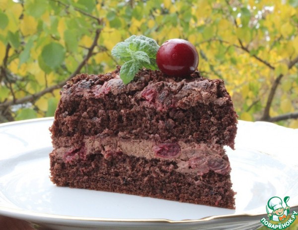 Шоколадный торт с вишней Шоколадный торт с вишней