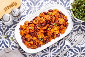 Фасоль с грибами Фасоль с грибами