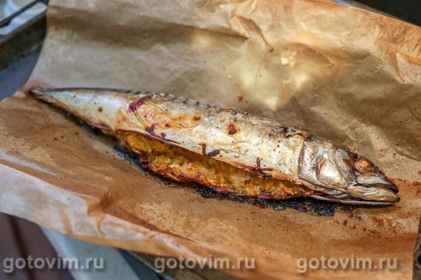 Фаршированная тыквой скумбрия, запеченная в пергаменте Фаршированная тыквой скумбрия, запеченная в пергаменте