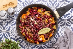 Фасоль с грибами Фасоль с грибами