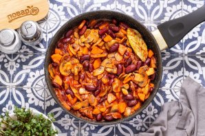 Фасоль с грибами Фасоль с грибами