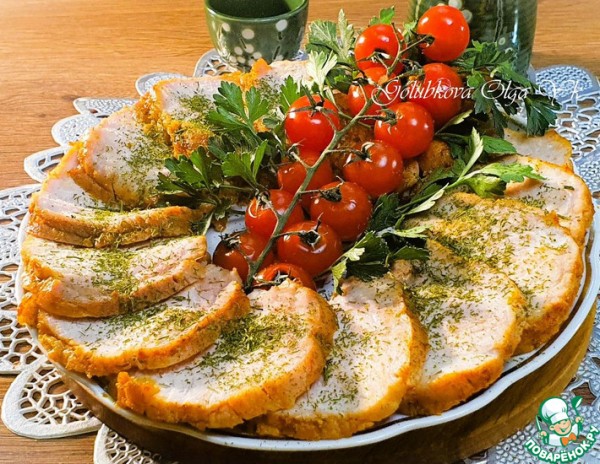 Мясная тарелка на праздничный стол
