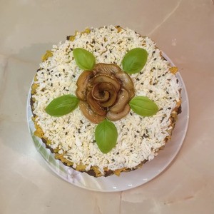 Печеночный торт с грибами Печеночный торт с грибами