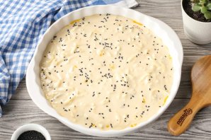 Заливной сырно-мясной пирог "Удивительный" Заливной сырно-мясной пирог "Удивительный"