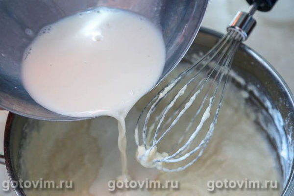 Блины с припеком из фарша с яйцом