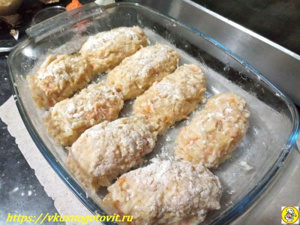 
Ленивые голубцы с капустой рисом и фаршем в духовке	