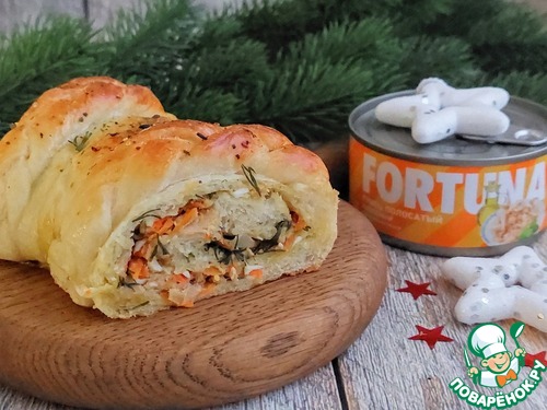 Пирог с тунцом и яйцом "Новогодний" Пирог с тунцом и яйцом "Новогодний"