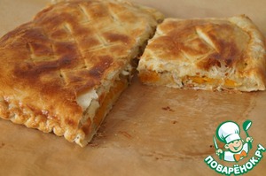 Тёплый пирог с тыквой и сыром Тёплый пирог с тыквой и сыром