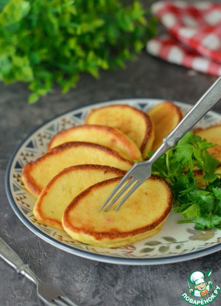 Оладьи из картофельного пюре с манкой