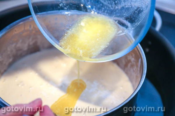 Блины с припеком из фарша с яйцом