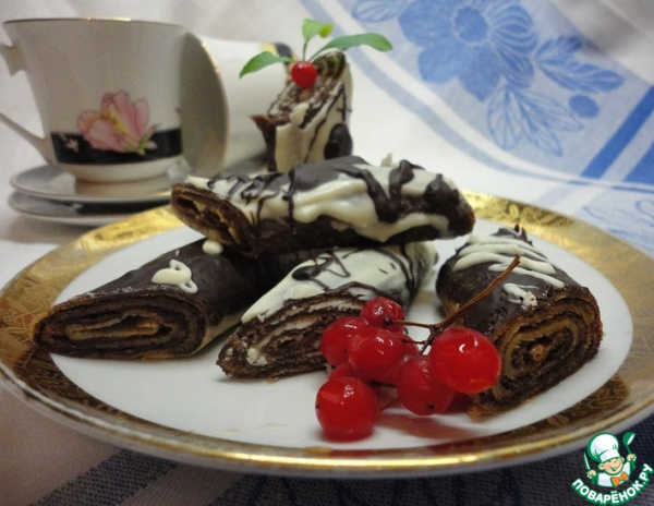 Ванильные блины с шоколадной начинкой Ванильные блины с шоколадной начинкой