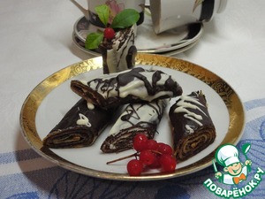 Ванильные блины с шоколадной начинкой Ванильные блины с шоколадной начинкой