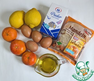 Лимонно-мандариновый миндальный пирог